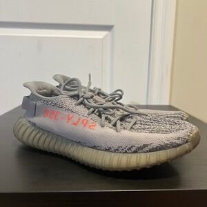 Adidas Yeezy Boost 350 V2 Beluga 2.0 Grey‎ Orange AH2203 Mens Size 10.5
